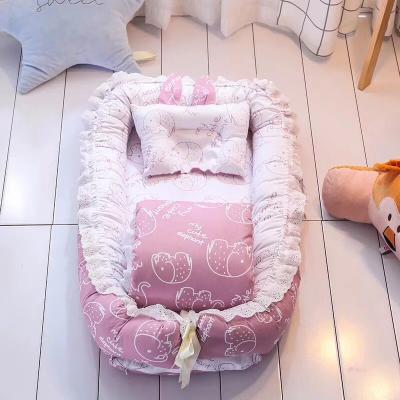 China Baby Carrier Baby Sofa For Newborn Baby Nest For Bedroom Crib Sleeper Portable Infant Bed For Co-sleep Softly Breathable Cotton for sale