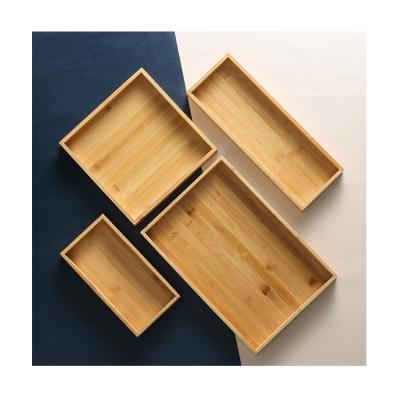 China Japanese Bamboo and Wooden Bamboo Tea Tray Square Wood Dinner Plate YX-11 for sale