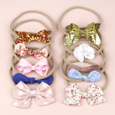 China 10pcs Fabric Set Baby Headbands Headbands Hair Bow Accessories for Newborn Toddler Infant Girls for sale