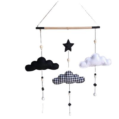 China Indoor Wall Decor Baby Room Decor Nursery Decor Felt Cloud Star Garland Wall Hanging Decor Ornament for Girls/Boys for sale