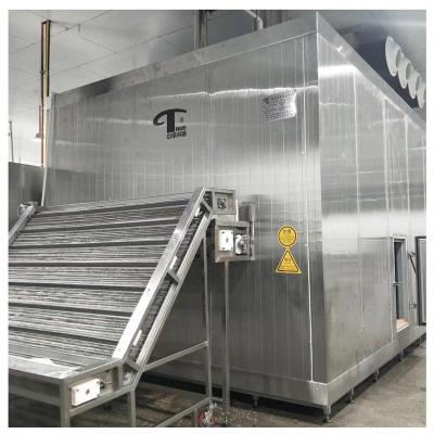 China Factory iqf net tunnel freezer net spiral freezer/2000kg/h belt freeze instant food equipment for sale