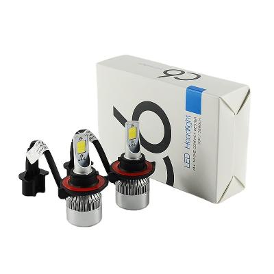 China Cheap high and low beam headlight for small cars and motorcycle dc 12 volt 360 degree C6 h13 led headlight bulbs for sale