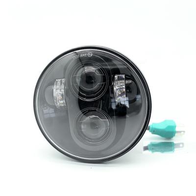 China EMC Inside No Electromagnetic Disturbance Around LED Light High Power 40W 6500K With High Low Beam IP67 5.75 Led Headlight Motorcycle for sale