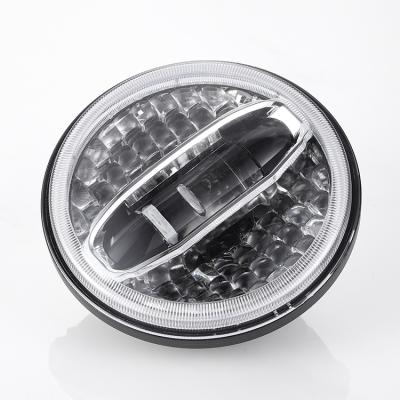 China Car led car headlight DOT E-mark led headlight for road with high-low rebreather beam angel eye 7