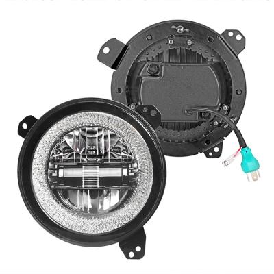 China EMC integrated auto diamond head lights for JL beam 3000LM high low 9inch canbus led RGB lights for sale