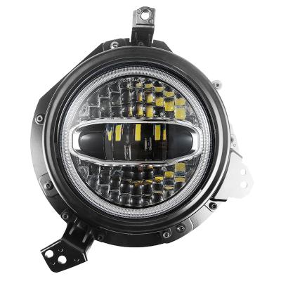 China EMC inside no high-low electromagnetic interference 108W driver-beam light car for JL with bracket hot selling 9 inch led headlight for sale