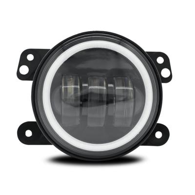 China Led Fog Light 4 Inch 6 Led Fog Light Lenses With Angel Eye DRL And Turn Signal JK JKU TJ LJ 30w Led Fog Light for sale