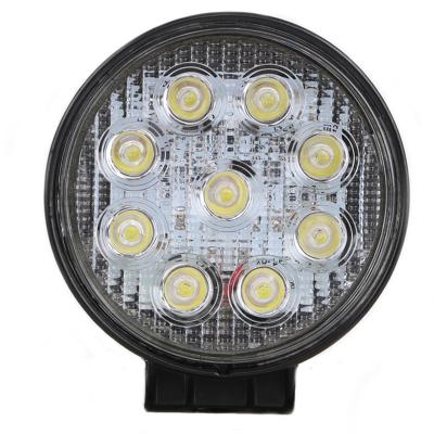 China Good quality 2020 55mm 12v 24v 27w car aluminum work light round led work light for sale