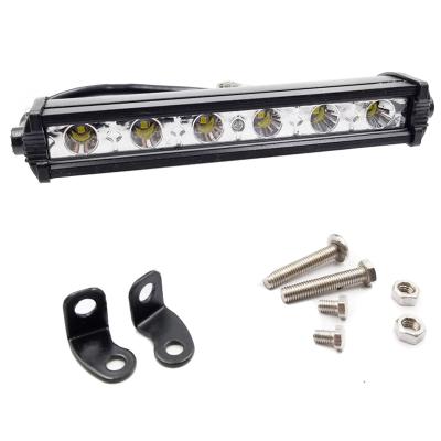 China Aluminum Car Accessories Off Road Led Light Bar With Flood Spot Beam Single Row 18W Slim 9 Inches Led Work Light Bar for sale