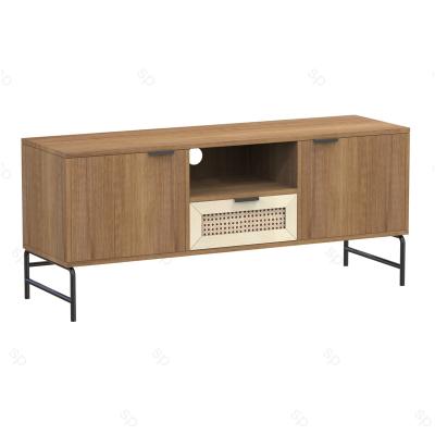 China Latest Design Living Room Home Rattan Furniture PB Panel TV Stand / Cabinet for sale