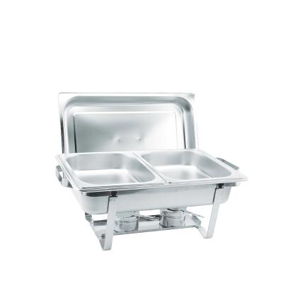 China Eco - Friendly Non Electric Stainless Steel Buffet Food Warmer Teasing Dishes for sale