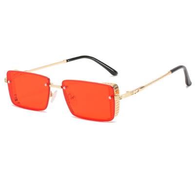 China M501 metal sunglasses ladies shape retro modern fashion metal punk small square sunglasses 2021 for sale