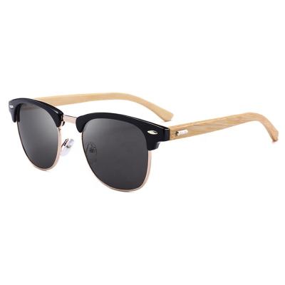 China Handmade Bamboo Sunglasses Fashion Women Man Classic Mirror Shades Wooden Sunglasses 2021 for sale