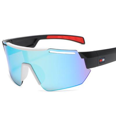 China Hot Sale 2021 New Sports Sunglasses Big Frame Glass Frame Windshield Fashion Colorful Outdoor Sunglasses for sale