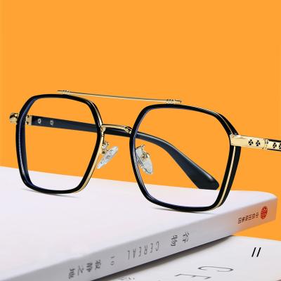 China Fashion Sunglasses Fashion TR90 Meta Women Men Optical Glasses Frames Good Quality Blue Light Blocking Glasses 2021 for sale