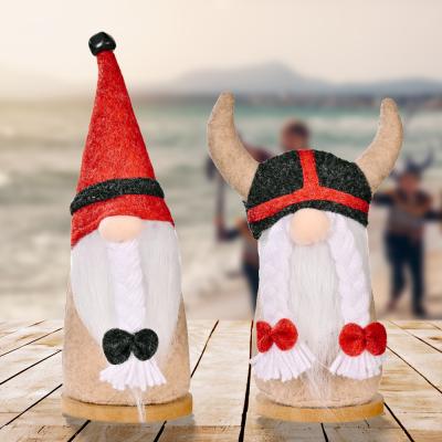 China Handmade Home Decor Plush Decration Bells Horns Viking Pirate Gnome For Home Swedish Gonk With Table Ornaments for sale