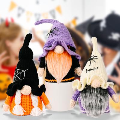 China Christmas Decoration Halloween Hot Sale Handmade Swedish Knitted Gnome For Halloween Plush Table Decoration Kids Gift for sale