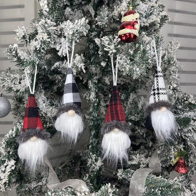 China Christmas Tree Decoration Christmas Plush Ornaments Santa Beard Xmas Tree Gnome Hanging For Christmas Tree Fireplace Home Decor for sale