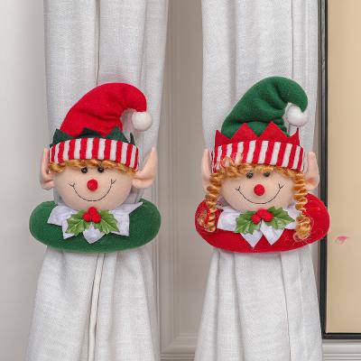 China Fashion Christmas Cartoon Doll Curtain Hook Tie Buckle Sling Christmas Curtain Buckle Tieback for Bedroom Living Room Home Decor for sale