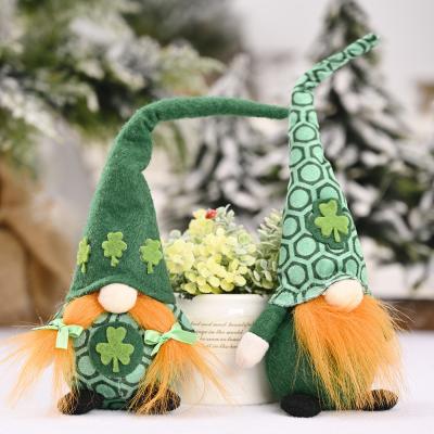 China New St Patrick's Day Plush Elf St Patrick's Day Irish Gnome Decorations For Patrick's Day Table Ornament Green Tomte Home Decor for sale