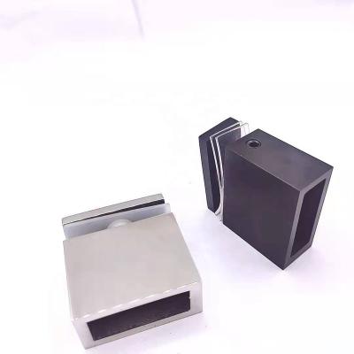 China Modern Glass Wall Mount Bathroom Accessories Square Door Mount Shower Tube Connector for sale