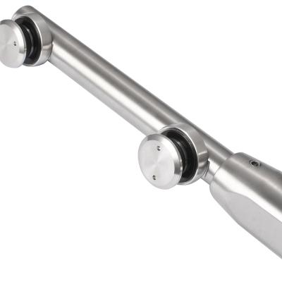 China Modern Best Quality 304 Stainless Steel Shower Door Connector Glass Loaded Hinge Top Pivot Poles for sale