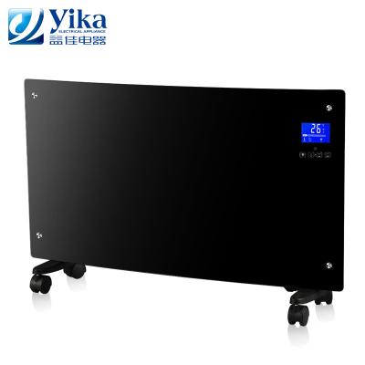 China Bedroom Cambered Curved Electric Glass Panel Convector Heater Home Heating Radiators for sale