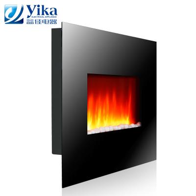 China Decorative Wall Mounted Glass Panel Electric Fireplace Home Electric Fireplace With CE/CB/GS Approved for sale