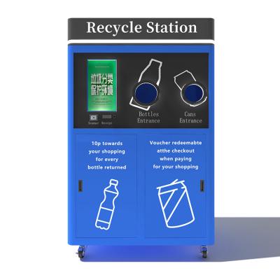 China RVM - reverse vending machine for plastic bottle and aluminum can rewards to reuse almost unlimited compactor printing receipt for sale