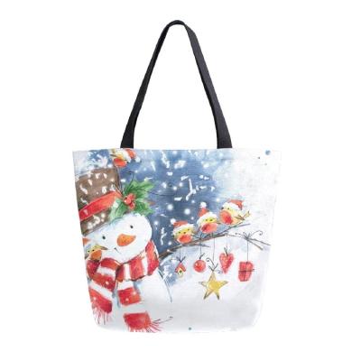 China Eco-friendly Custom Logos Folding Bag Tote Wholesale Good Price Christmas Full Cotton Reusable Shopping Bags for sale