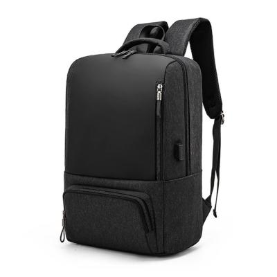 China Waterproof 15.6 Inch Waterproof College USB Laptop Backpack Black Business Laptop Backpack Charging Bag for sale