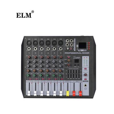 China Stage ELM 6 channels usb interface controllermixer mini effect sound dj controller/console audio mixer for sale