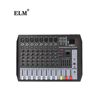 China ELM 8 Channels Metal Mini USB Mixer Effect Sound Console Audio Mixing Interface Controller for sale