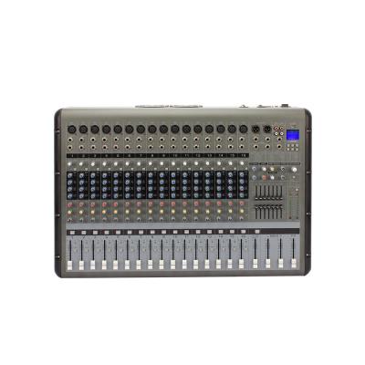 China ELM 16 Channel Stage Mixer Group Stage Audio Power Audio Phantom Sound Mixer DJ Echo Mixer Professional Digital Power Amplifier for sale