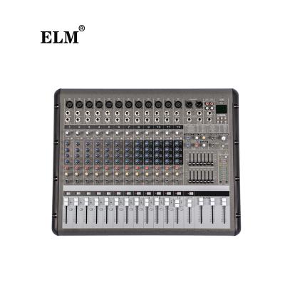 China Introduce Professional 12 Channel Sound Effect Sound Mixer Console Power Sound Audio Mixer For Wholesales for sale