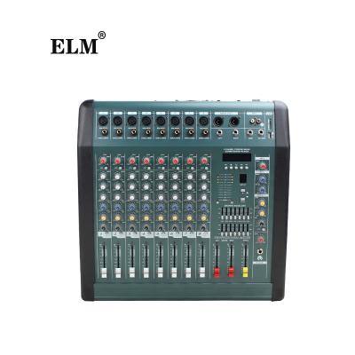 China Stage 8 Channel Power Sound Mixer Effect Sound Mixer Console USB Interface Professional Sound Controller for sale