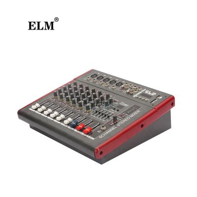 China High Quality Stage Pro Noise 6CH DJ Mixer De USB Interface Power Audio Mixer For Music Home Karaoke Stereo Mixer for sale