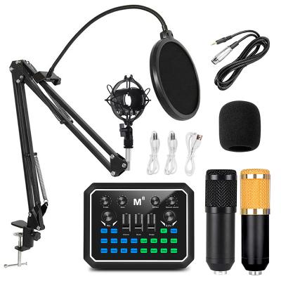 China External USB 3.5 Sound Card Music MM DJ Mixer bm800 Condenser Microphone Sound Card Kit for sale