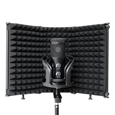 China Professional Studio Room Plastic 3 Door Collapsible Microphone Recording Isolation Sound Shield for sale