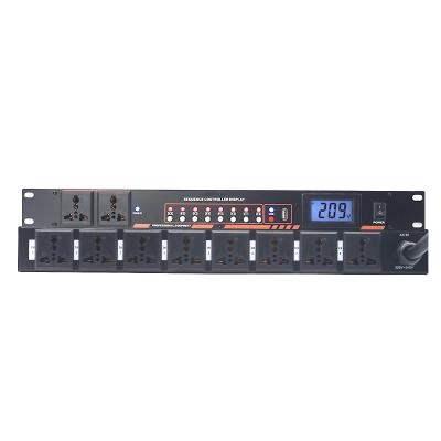 China One Button Per Function AC 220/50Hz 30A 11000W Sequencer Supplies Controller Rack Panel Unit Professional Electrical Power Distribution Equipment for sale