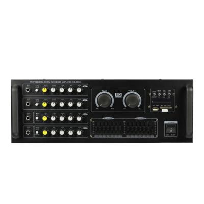 China High Quality Professional Karaoke Amplifier KTV Digital Echo Mixer Amplifier Home Theater Power SD Mixer EQ USB KTV for sale