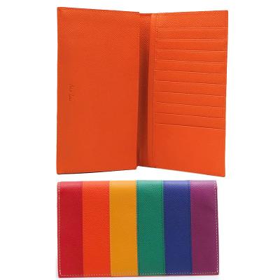 China 2021 Genuine Leather RFID Passport Holder Phone Wallet Statement Gay Pride Wallets Gay Wholesale LGBT for sale