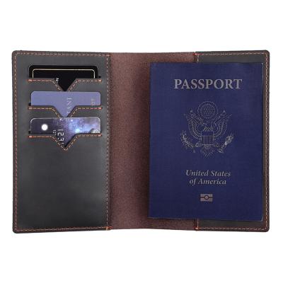 China Luxury genuine leather toploader rd card holder fashion passport holder business leather sleeve for sale