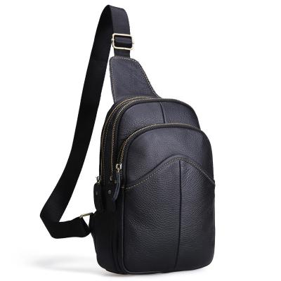 China F8020 Cross - Body Sling Backpack Sling Bag Genuine Leahter Travel Hiking Chest Bag for sale