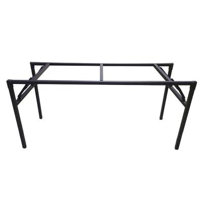 China Hot Sale Factory Price Durable Retangular Folding Folding Table Base Leg Outdoor Black Powder Coated Iron Metal Banquet Table Legs Frame for sale