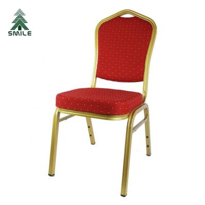 China Modern Wholesale Stackable Metal and Fabric Wedding Banquet Chairs and Tables for sale