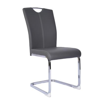 China High Quality Unique Design Cooling Metal Legs Modern Back Restaurant High Or Home Used Chair PU Leather Upholstery Dining Chairs for sale