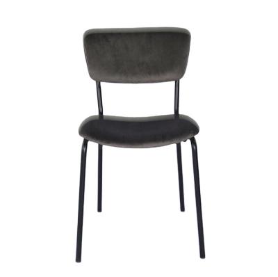 China Wholesale China Factory Removable Cover Stylish Modern Designer Home Or Restaurant Used Chair Fabric Velvet Dining Chairs With Metal Legs for sale