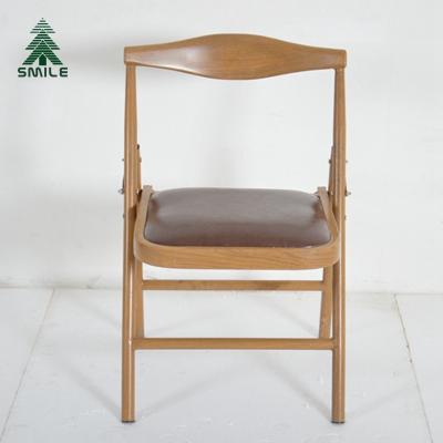 China hotel chair wood grain folding chair cheap folding chair for sale for sale