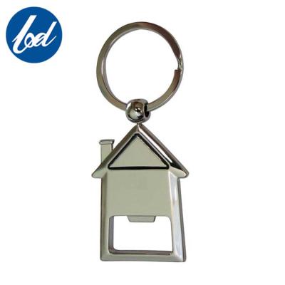 China Promotion / Gifts Custom Logo House Shaped Beer Bottle Opener Key Chain Key Chain for sale